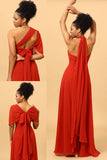 Vestido de Dama de Honor Gasa Rojo