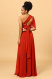 Vestido de Dama de Honor Gasa Rojo