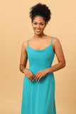 Correas de Espagueti Jade Vestido de Dama de Honor