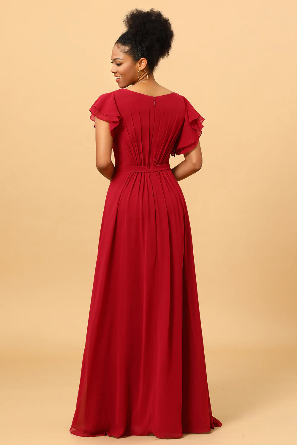 Vestido de Dama de Honor Borgoña