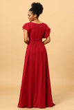 Vestido de Dama de Honor Borgoña
