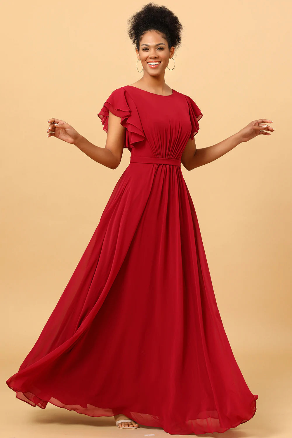Vestido de Dama de Honor Borgoña