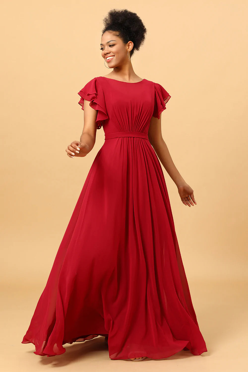 Vestido de Dama de Honor Borgoña