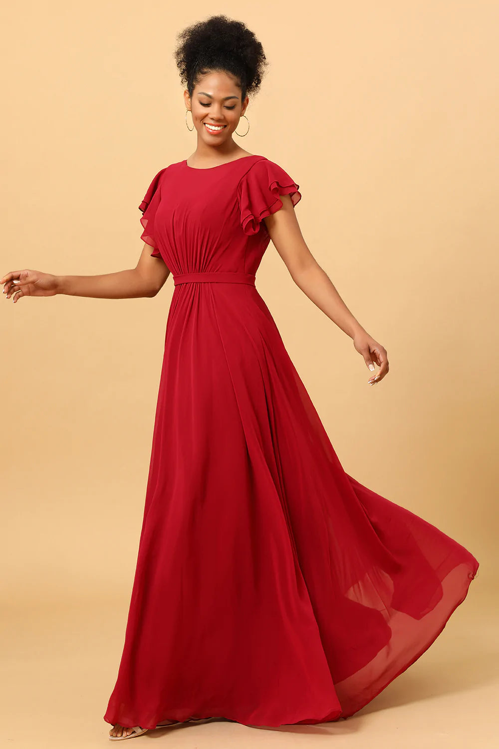 Vestido de Dama de Honor Borgoña