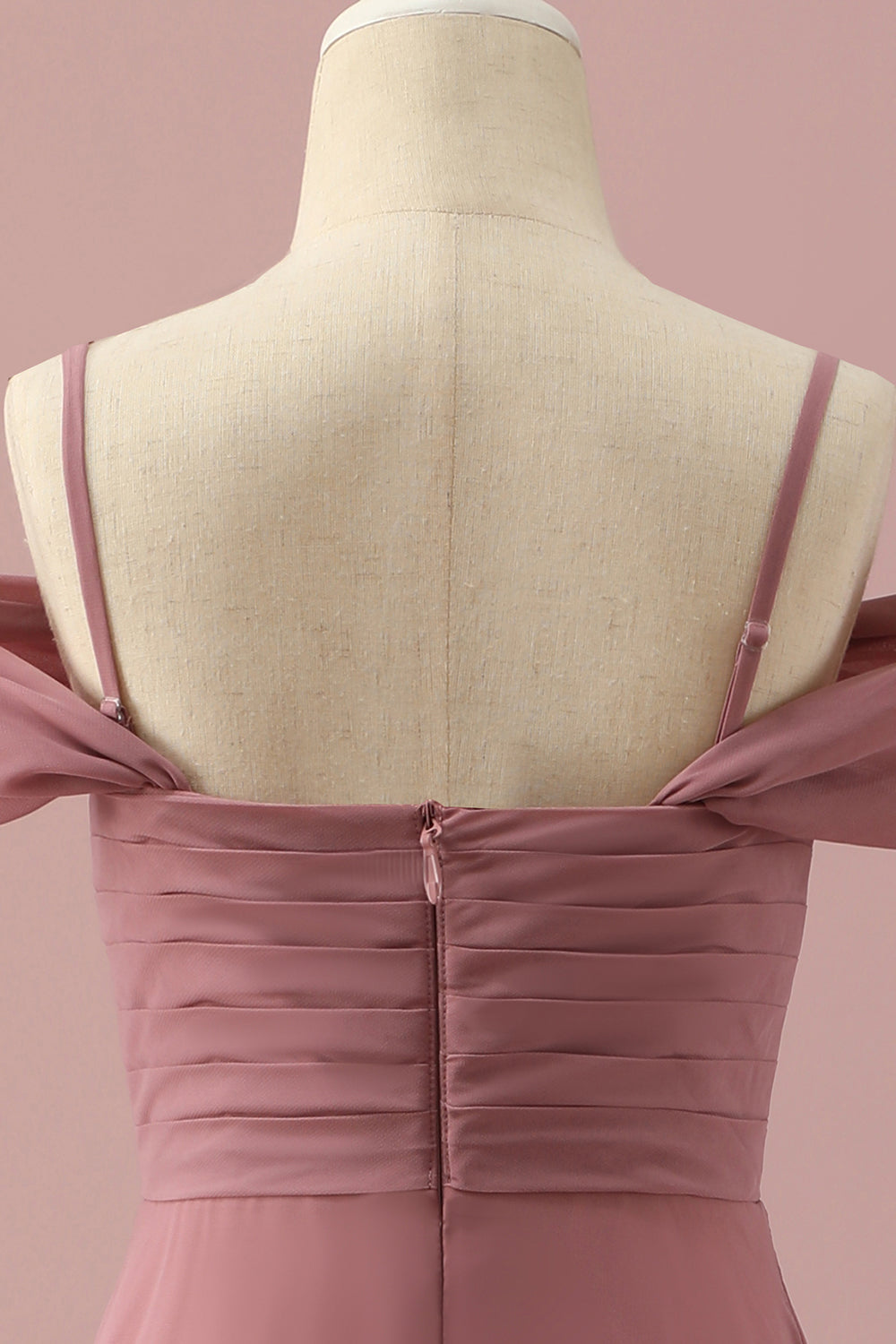 Rosa Tirantes de Espagueti Junior Vestido Dama de Honor