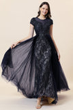Vestido de Fiesta Con Cuentas Gris