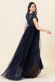 Vestido de Fiesta Con Cuentas Gris