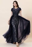Vestido de Fiesta Con Cuentas Gris