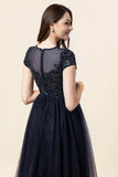 Vestido de Fiesta Con Cuentas Gris