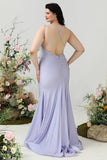 Sirena Lila Talla Grande Vestido de Fiesta