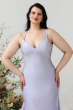 Sirena Lila Talla Grande Vestido de Fiesta