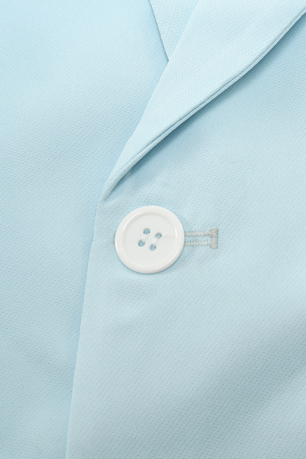 2 Piezas Azul Claro Solapa de Muescas Trajes de Fiesta