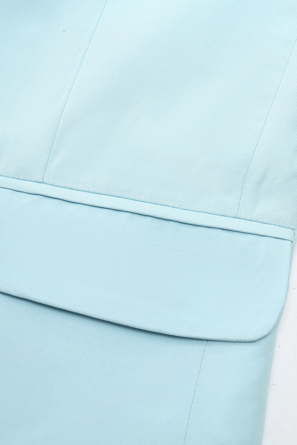 2 Piezas Azul Claro Solapa de Muescas Trajes de Fiesta