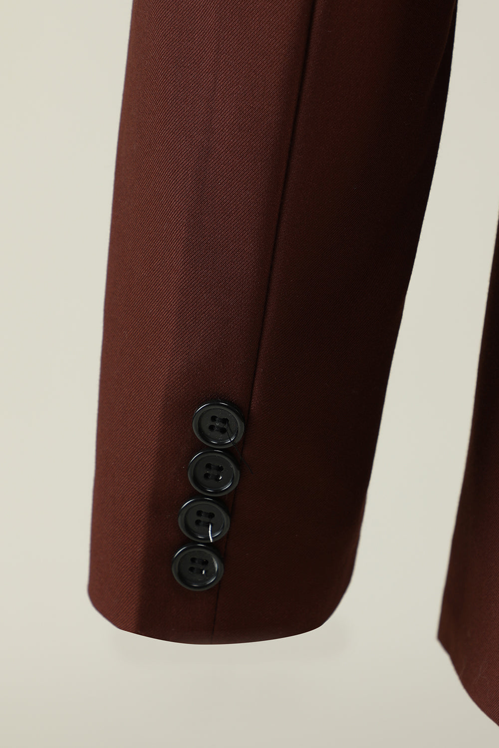 Trajes de Fiesta Solapa de Muesca Marrón 2 Piezas