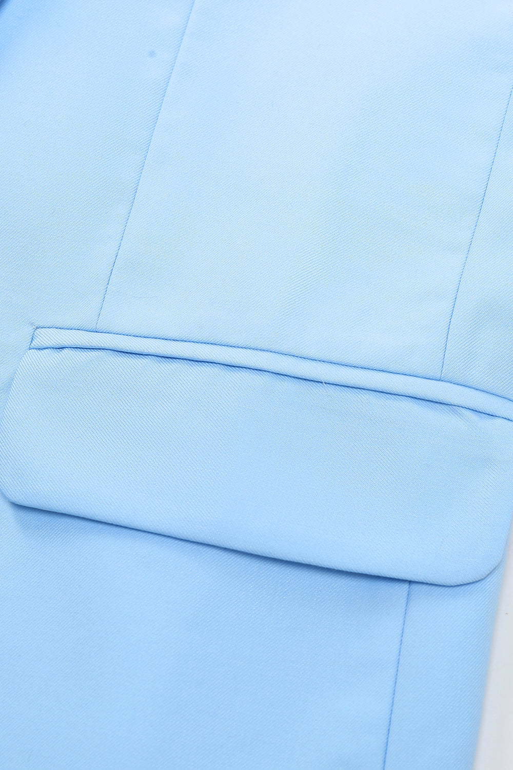 Solapa de Pico Un Solo Pecho Azul Trajes de Fiesta