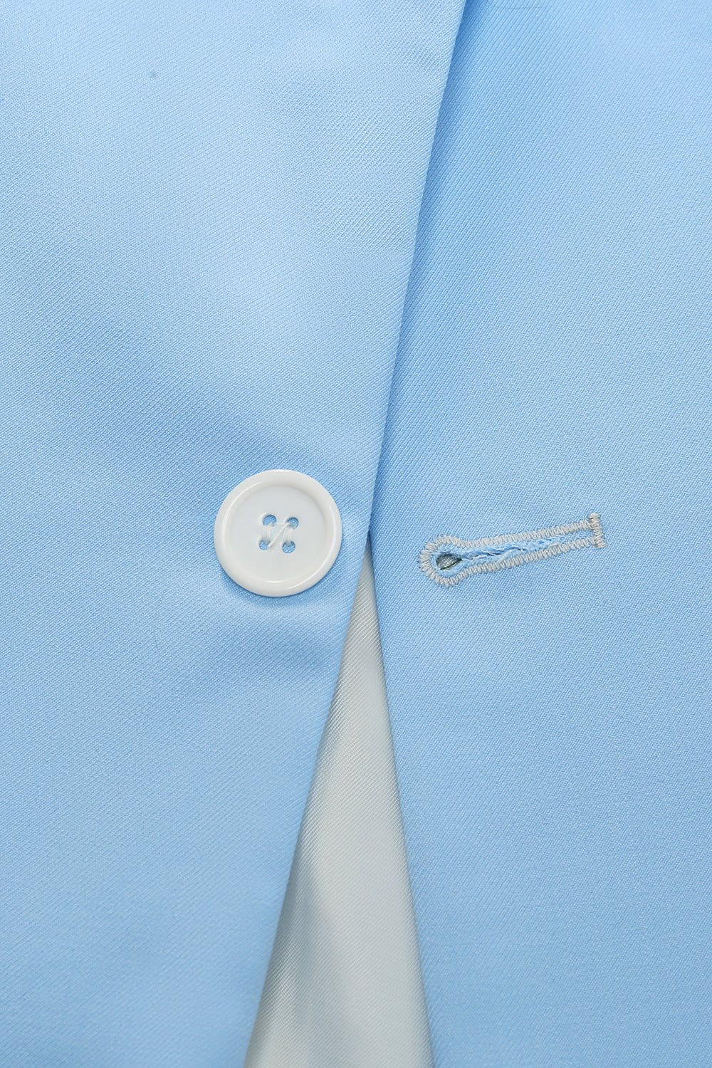 Solapa de Pico Un Solo Pecho Azul Trajes de Fiesta