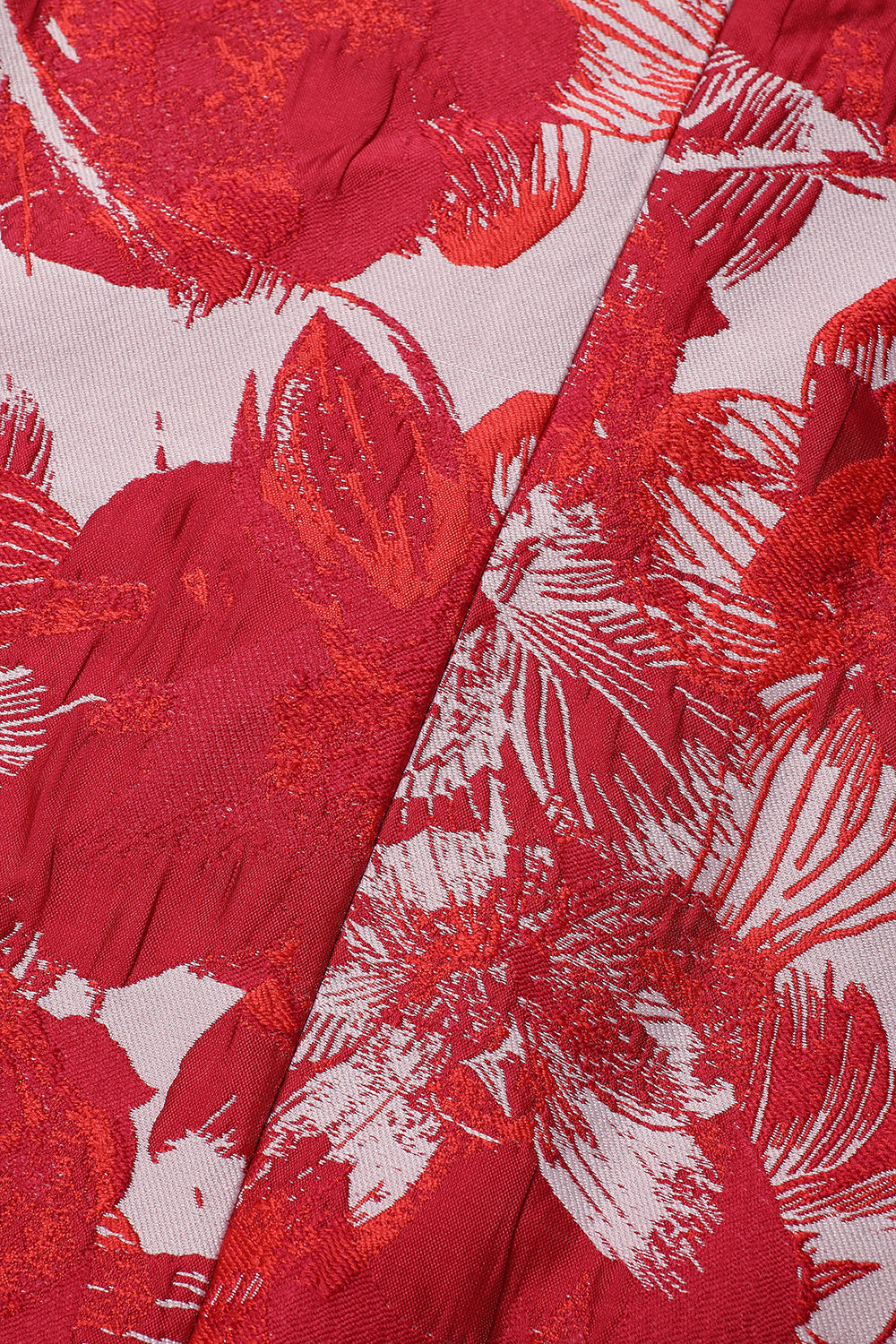 Jacquard Floral Rojo 2 Piezas Trajes de Hombre