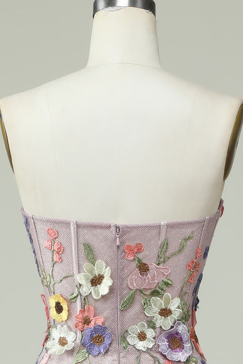 Sin Tirantes A Línea Vestido de Fiesta con Flores 3D