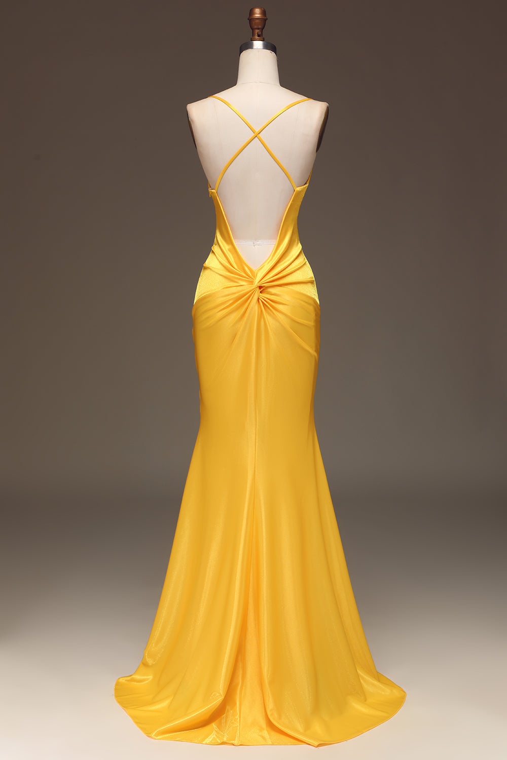 Vestido de fiesta largo de sirena de satén azul real simple