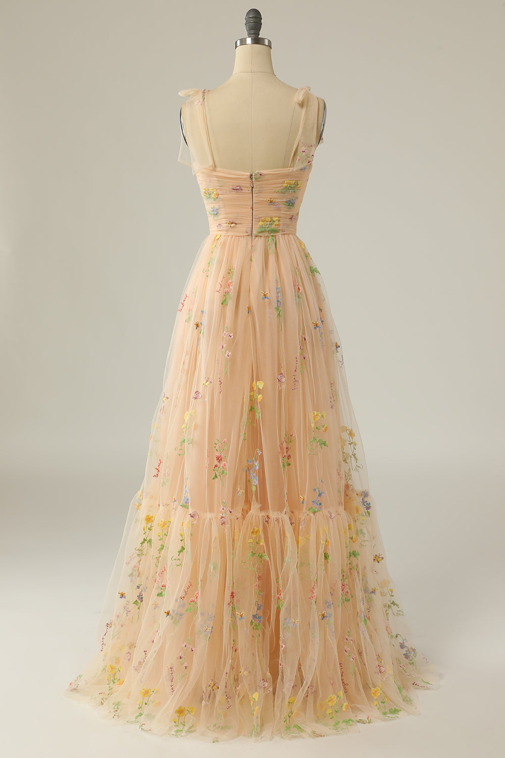 Negro Vestido de Fiesta Con Bordados