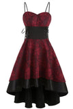 Vestido vintage de encaje alto-bajo