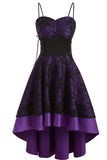 Vestido vintage de encaje alto-bajo