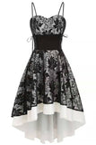 Vestido vintage de encaje alto-bajo