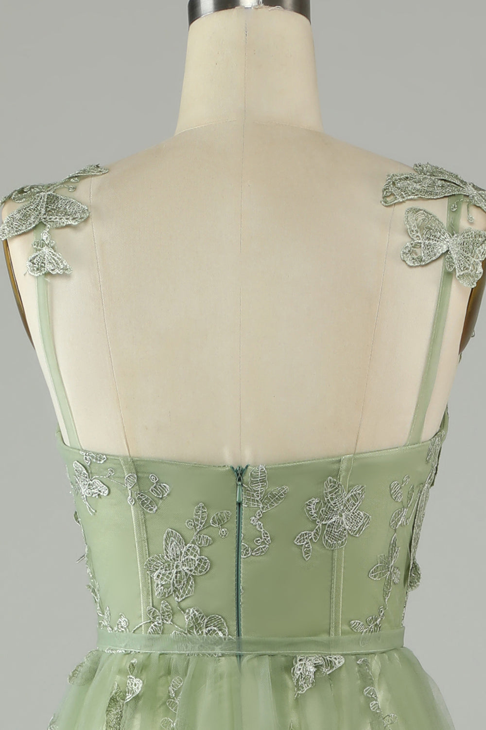 Verde Vestido de Graduación Tul