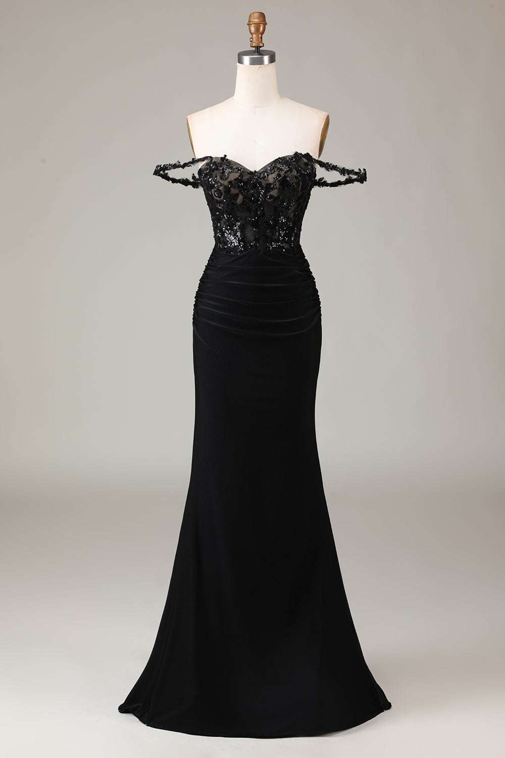 Vestido de fiesta de sirena verde oscuro con volantes
