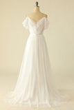Vestido de novia blanco de tul