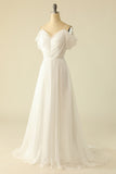 Vestido de novia blanco de tul