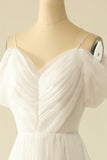 Vestido de novia blanco de tul