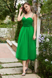 Vestido de Fiesta Midi Tul Verde