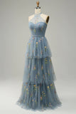 Halter Tulle Vestido de Fiesta