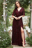 Vestido de Dama de Honor Cuello en V A Línea