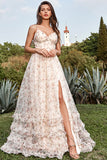 Apricot A Línea Vestido de Graduación Tirantes de Espagueti