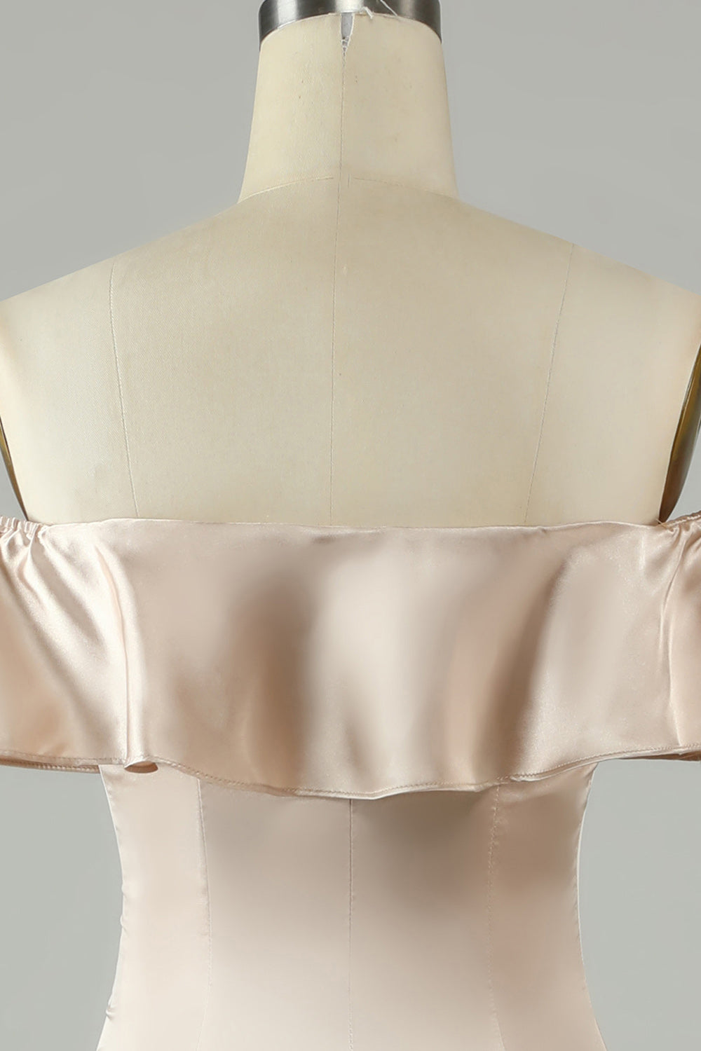 Vestido de Dama de Honor Fuera del Hombro Champán