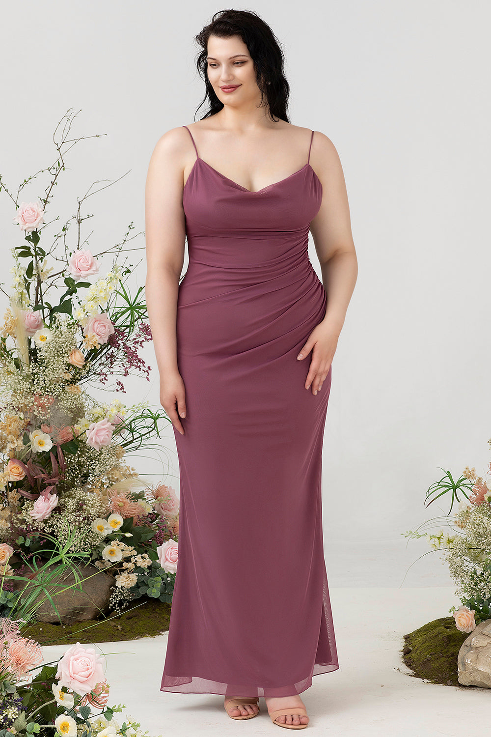 Rosa del  Desierto Vestido de Fiesta Con Espalda abierta