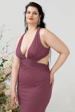 Halter Rosa del Desierto Vestido Invitado Boda Talla Grande
