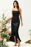 Tirantes de Espagueti Negro Vestido de Fiesta