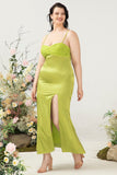 Espagueti Correas Limón Verde Vestido Invitado Boda