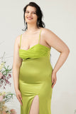 Espagueti Correas Limón Verde Vestido Invitado Boda