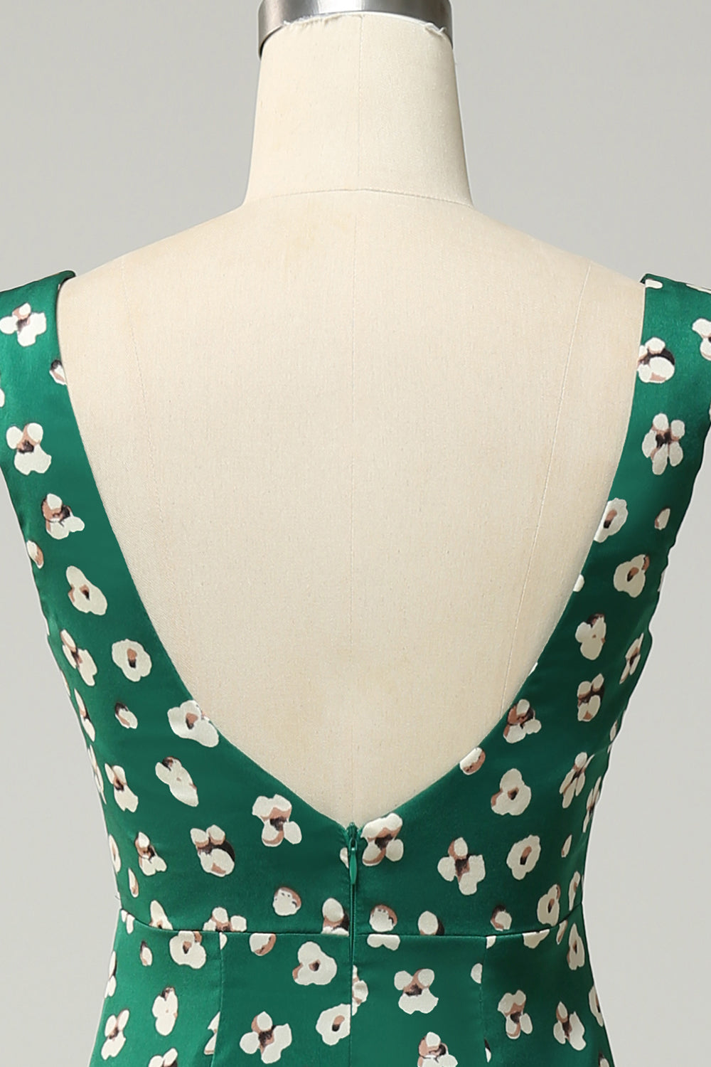 V Cuello Verde Vestido Formal
