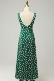 V Cuello Verde Vestido Formal