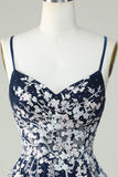 Dusty Sage Spaghetti Straps Homecoming Dress con Criss Cross Back
