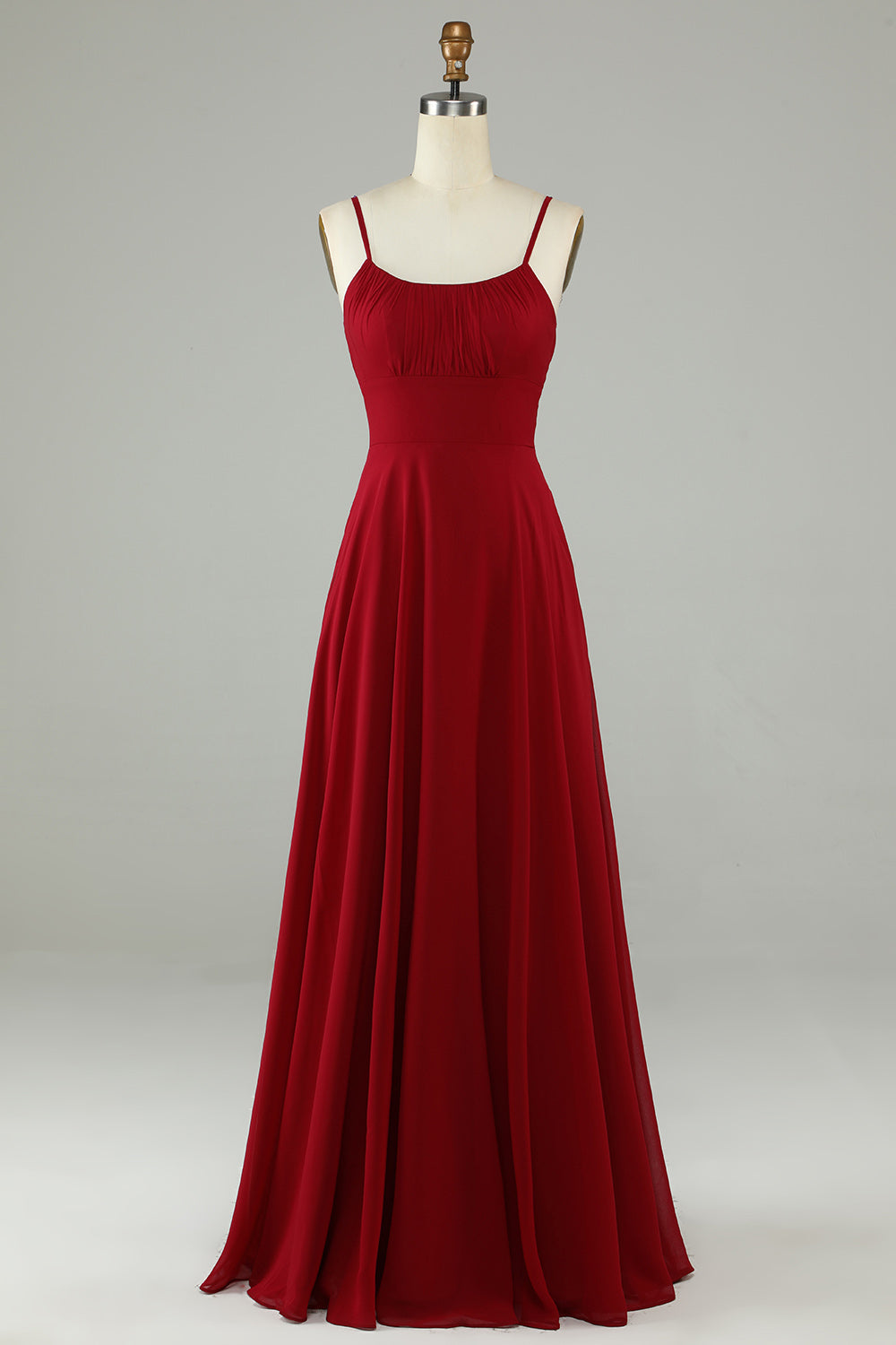 A-Line Tirantes de Espagueti Vestido de Dama de Honor