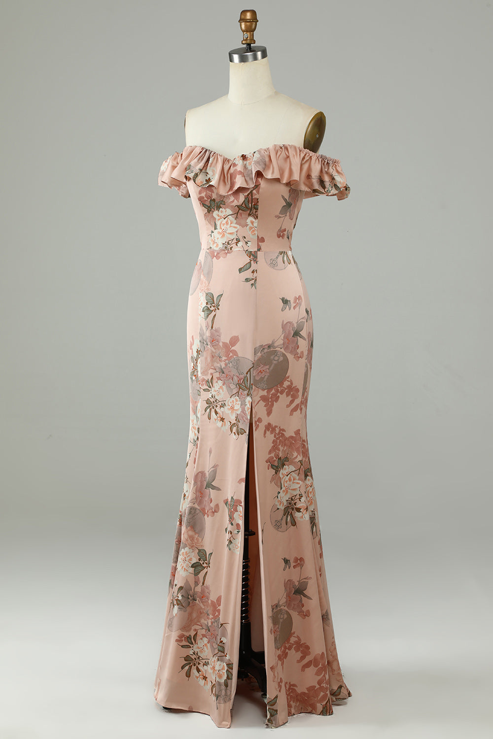 Flor Estampado Vestido de Dama de Honor