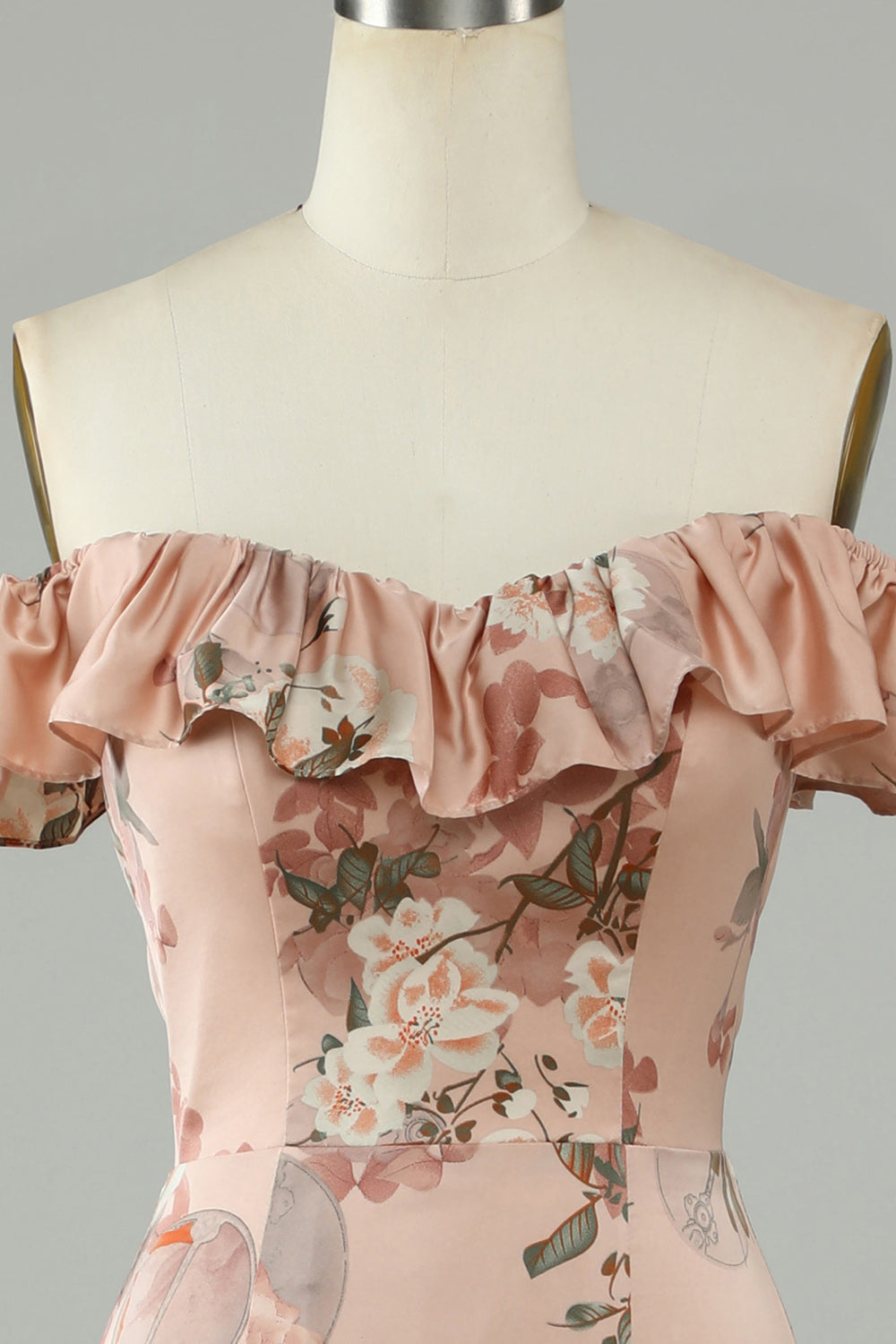 Flor Estampado Vestido de Dama de Honor