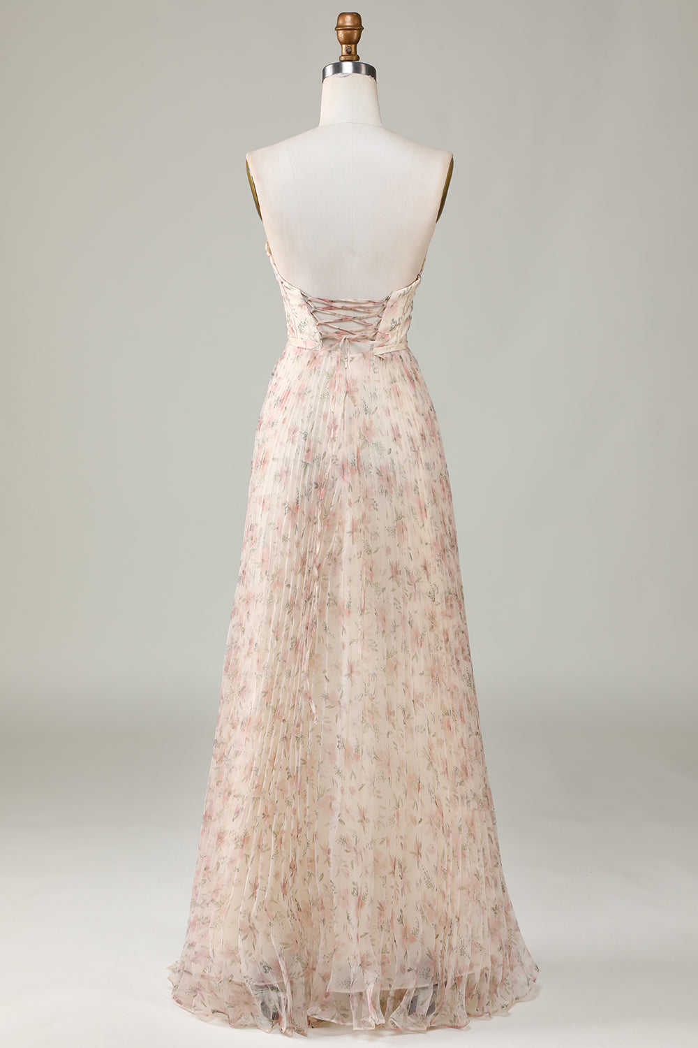 A-Line Sweetheart Champagne Flower Vestido de dama de honor