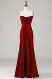 Vestido de Dama de Honor Eucalipto Tirantes de Espagueti